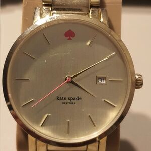 Kate Spade Gramercy Goldtone/Silver Stainless Steel Women's Watch w/Date
